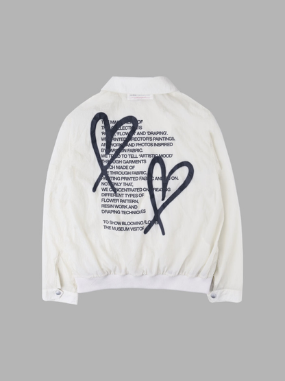 HEART PRINTED WINDBREAKER