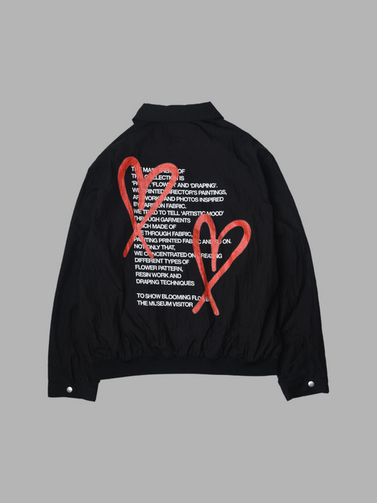 HEART PRINTED WINDBREAKER