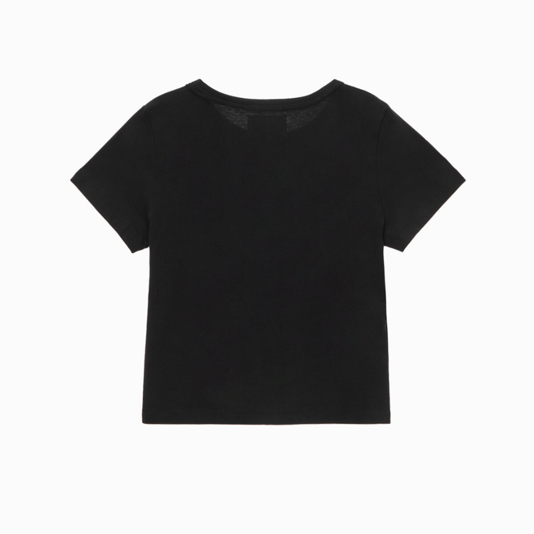 MATIN PINTUCK CROP TOP IN BLACK