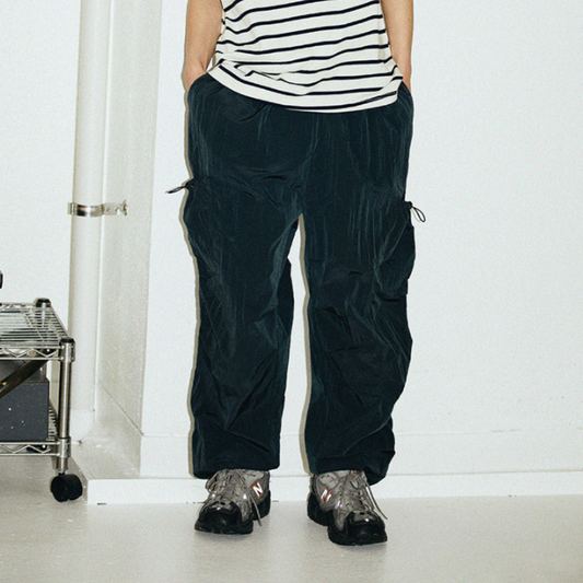 Shirring nylon cargo pants