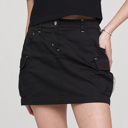 BAR TACK CARGO MINI SKIRT