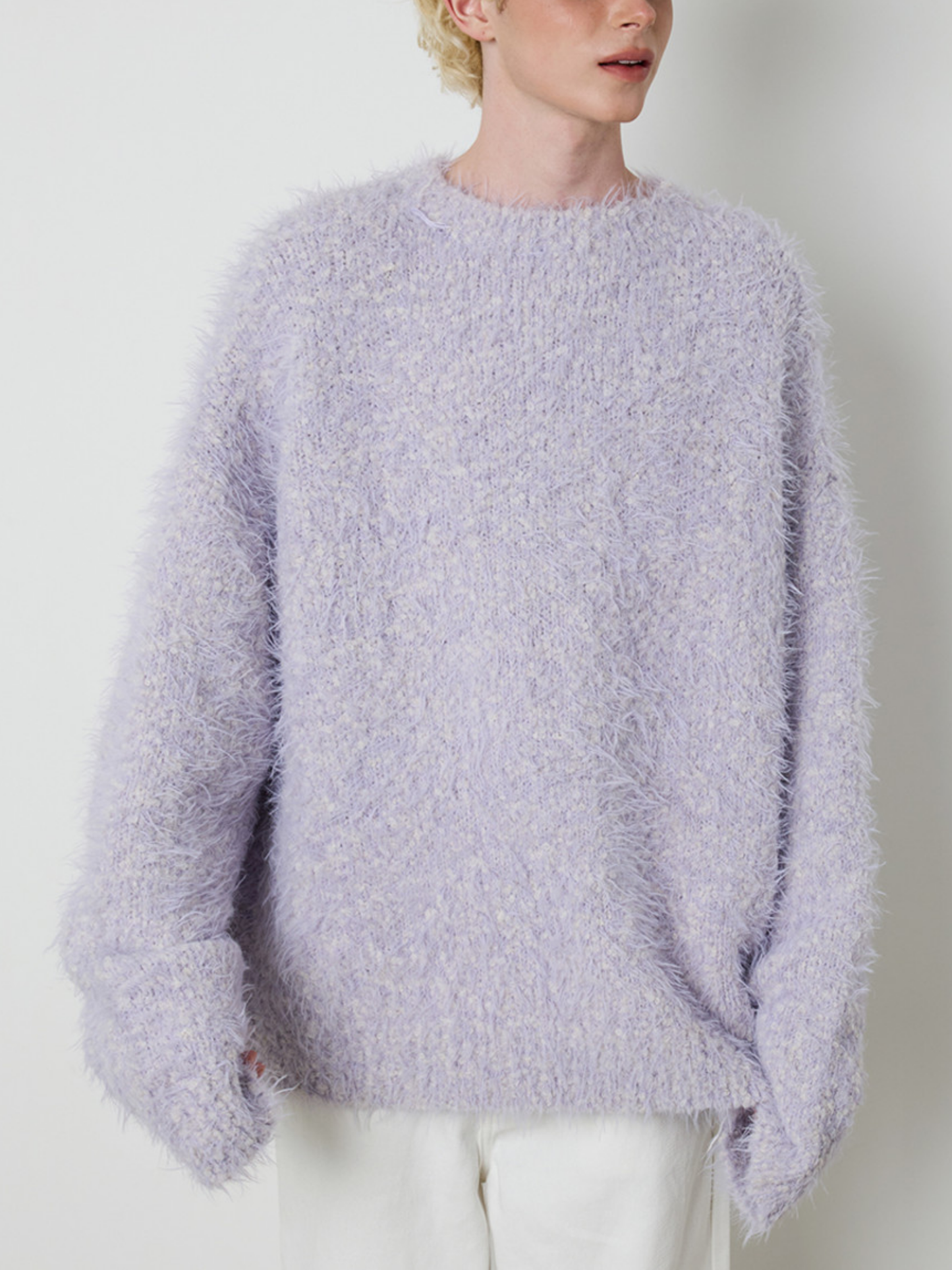 FLUFFY ALPACA KNIT SWEATER