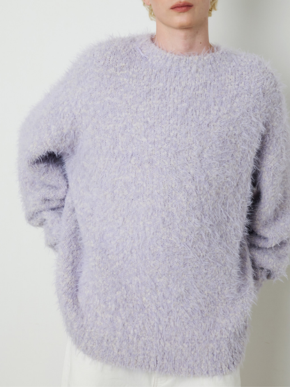 FLUFFY ALPACA KNIT SWEATER