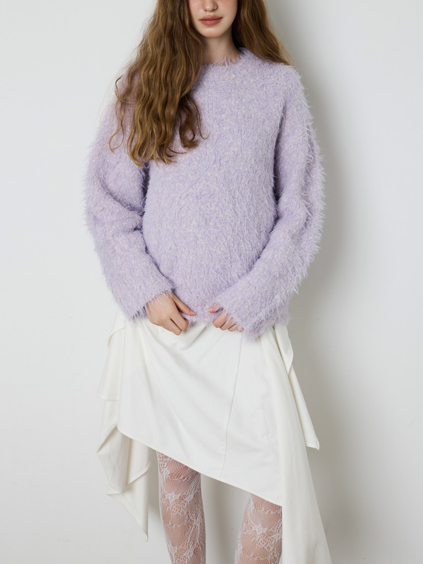 FLUFFY ALPACA KNIT SWEATER