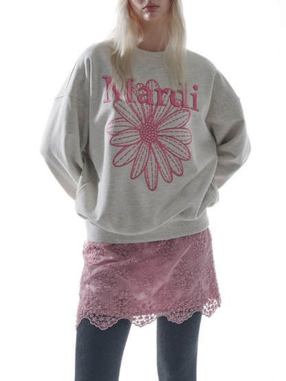 SWEATSHIRT FLOWERMARDI NEEDLEWORK