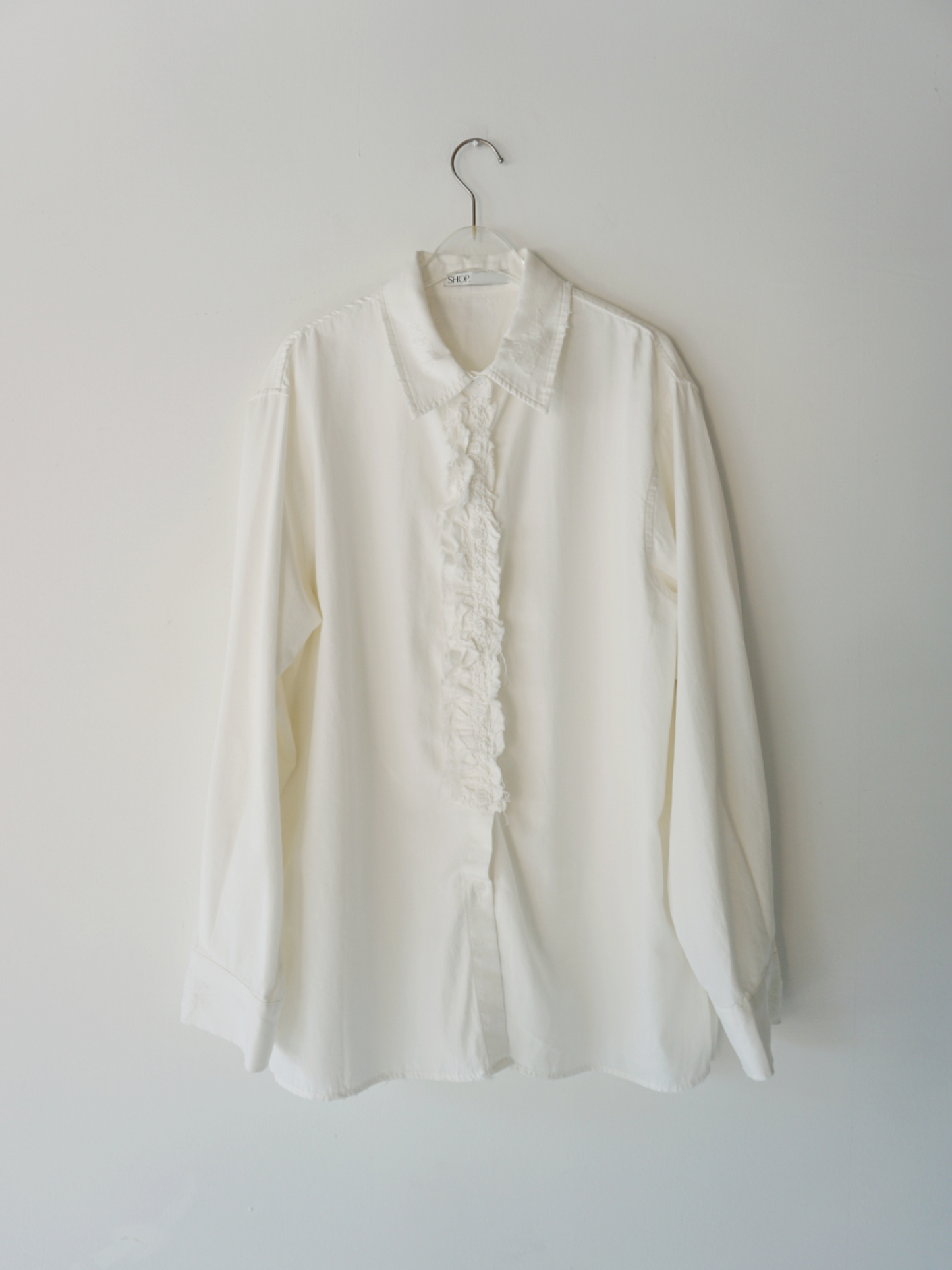 Rough Frill Cotton Shirt