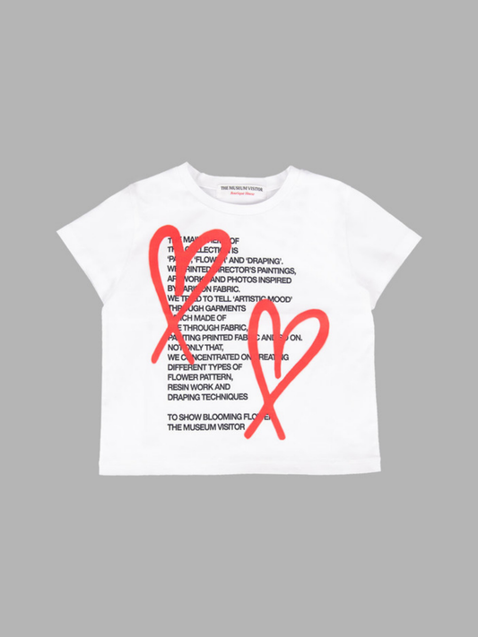 CROP HEART PRINTED T-SHIRTS