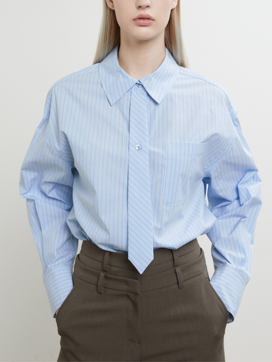 TIE STRIPE SHIRT