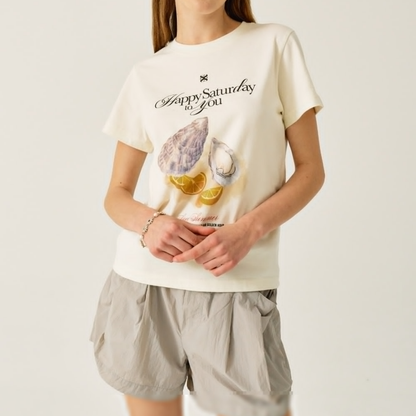 (W) Oyster Graphic T-Shirt