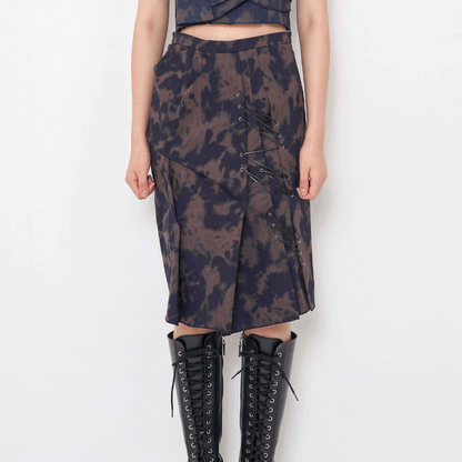 DOZI Draped Eyelet Skirt