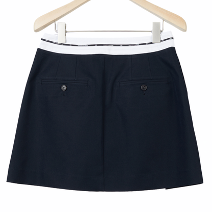 belt pintuck mini skirt