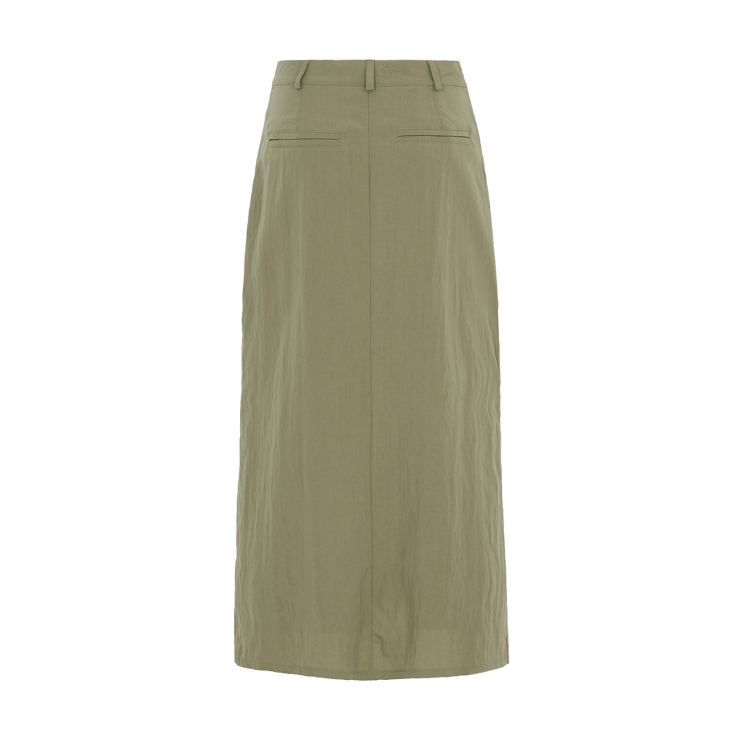 Raw Tie Nylon Skirt