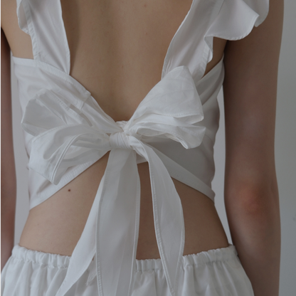 Back Open Ribbon Top